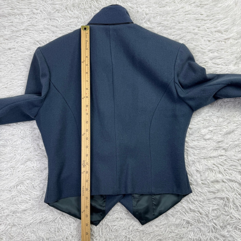 Double D Ranch Jacket Womens Small Blue Beaded Western Wool Buttoned Blazer S - Picture 11 of 12